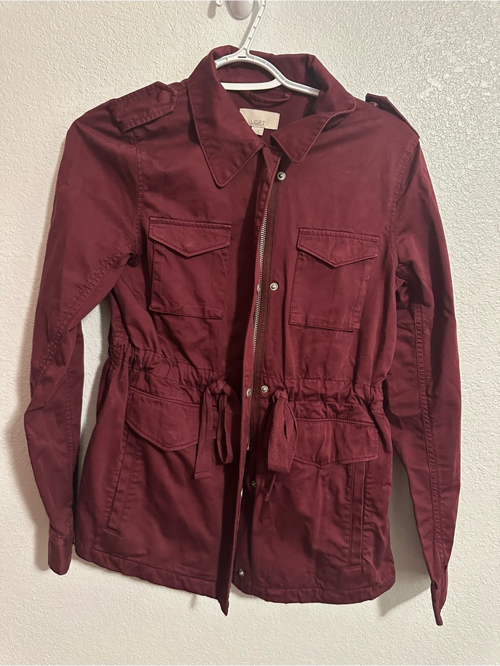Loft Women's Burgundy Utility Jacket